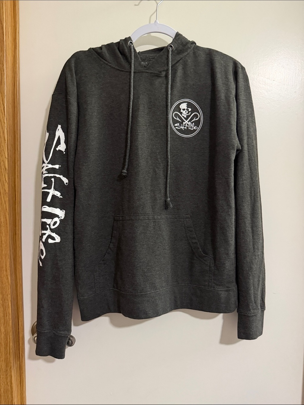 Salt Life Dark Gray Skull Logo Pullover Hoodie